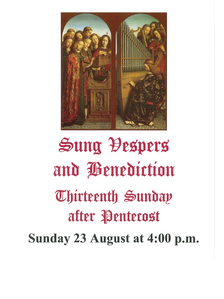 Sung Vespers August 26 fixed